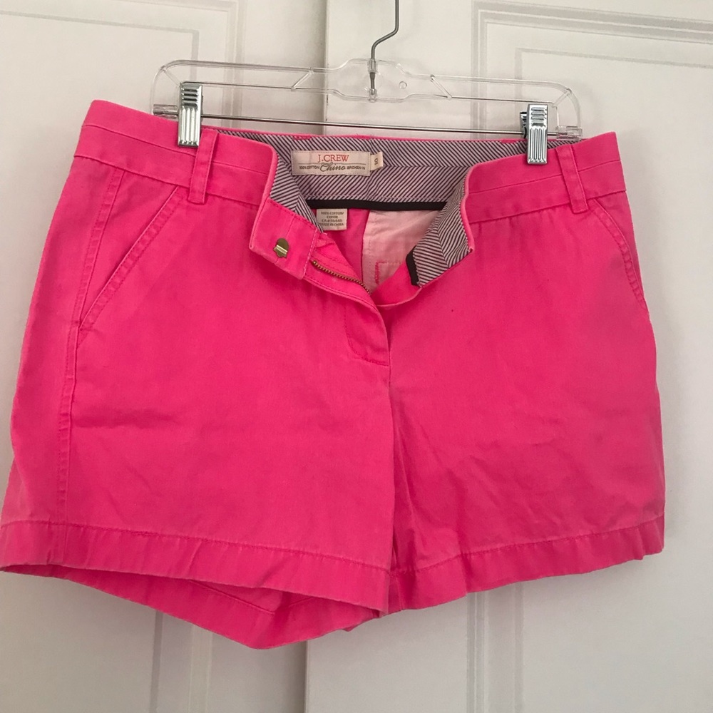 Jcrew pink chino shorts